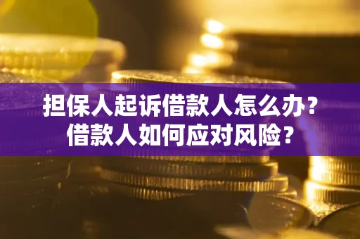 北京担保人起诉借款人怎么办？借款人如何应对风险？