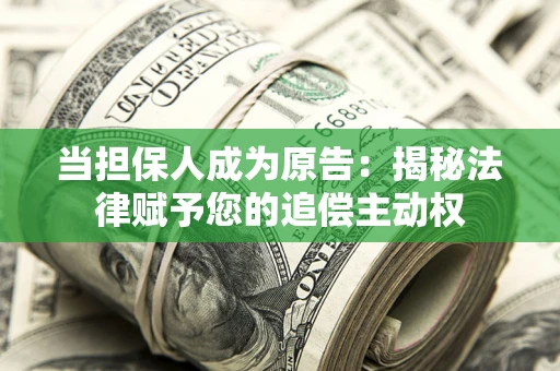北京当担保人成为原告:揭秘法律赋予您的追偿主动权 北京当担保人成为原告:揭秘法律赋予您的追偿主动权