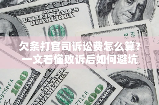北京欠条打官司诉讼费怎么算？一文看懂败诉后如何避坑